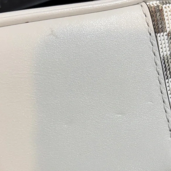 NWOT Michael Kors Sequin Silver and White Bag - Picture 6 of 16